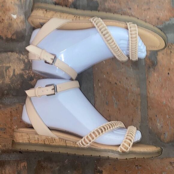 DV Dolce Vita Fulton flat wedge sandals size 8 tan leather - Picture 4 of 10